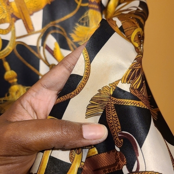 Tess | Vintage Nautical Paroque Print Peplum Blouse (Size 12) - Picture 11 of 13